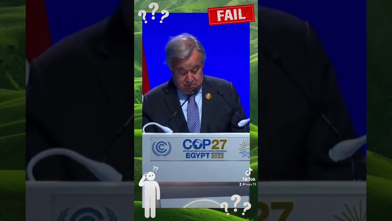 THE MOMENT WHEN UN SECRETARY-GENERAL ANTONIO GUTERRES’ REALISES THAT HE IS READING THE WRONG SPEECH!