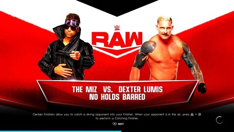 WWE Monday Night Raw The Miz vs Dexter Lumis