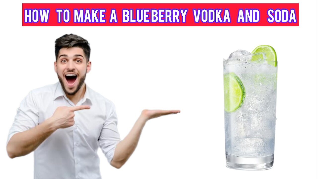 How to make a blueberry vodka soda cocktail 🍹