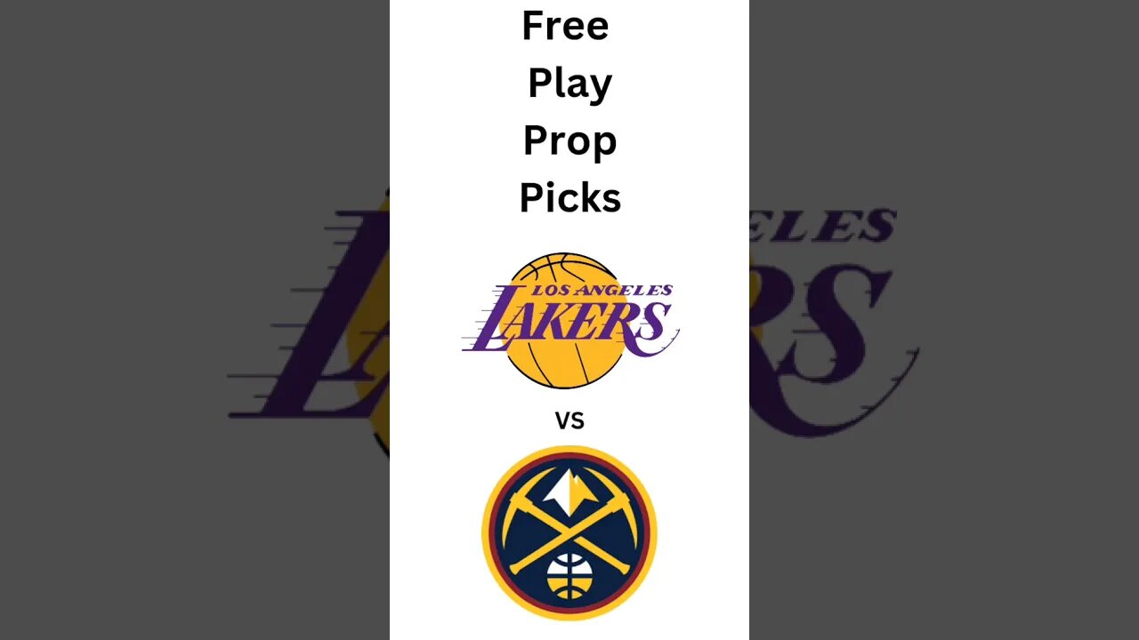 Want Free Picks for tonight's Lakers vs Nuggets Click the link below https://youtu.be/YeeVQ4jyeNE