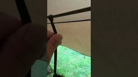 My utility line under the DD Hammocks 4x4 tarp. raining. GoPro