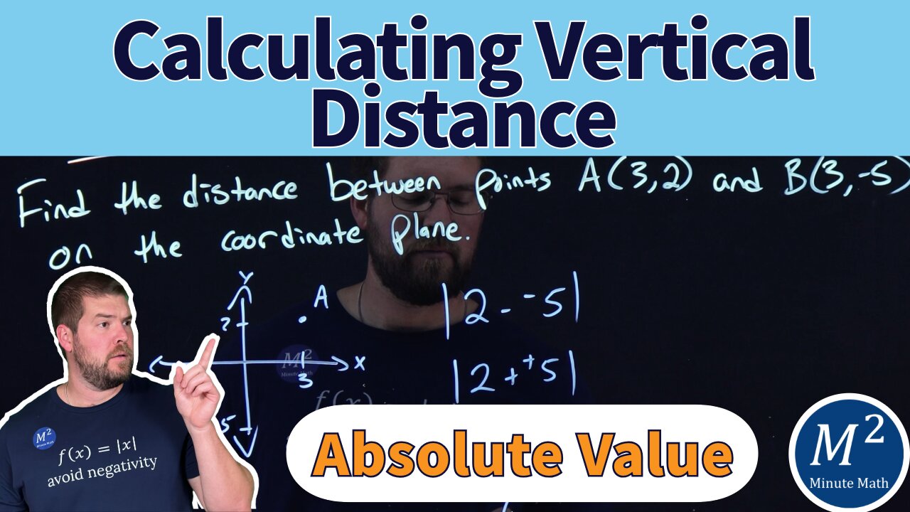 How to Calculate Vertical Distance Between Points on a Coordinate Plane