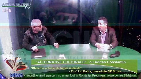 LIVE - TV NEWS BUZAU - "ALTERNATIVE CULTURALE", cu Adrian Constantin. "Obiective actuale ...