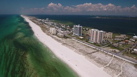 Pensacola Beach flyover in 4K