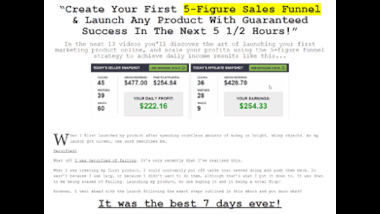 5-Figure Sales Funnel and Product Launch