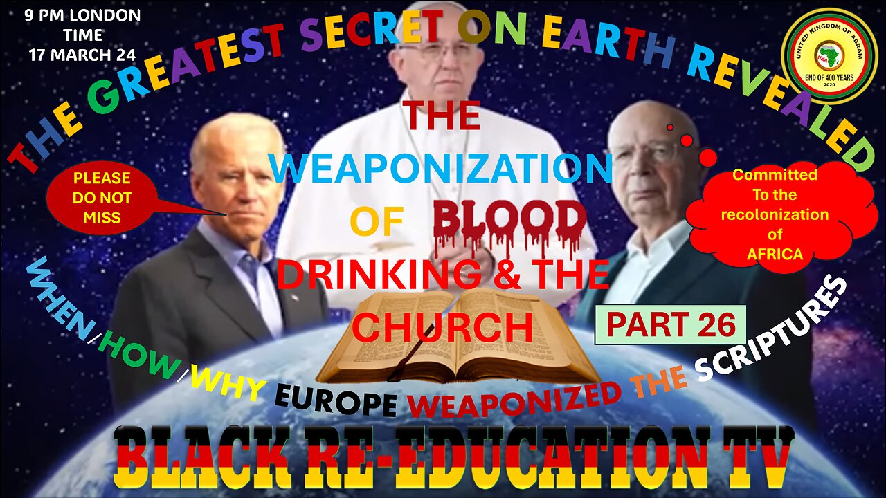 AFRICA IS THE HOLY LAND || THE WEAPONIZATION OF BLOOD DRINKING AND THE CHURCH