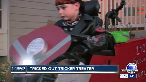 How neighbors stepped up to help an Aurora boy who trick-or-treats on wheels