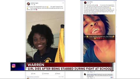 Teen girl dies after being stabbed during fight at Fitzgerald High School in Warren