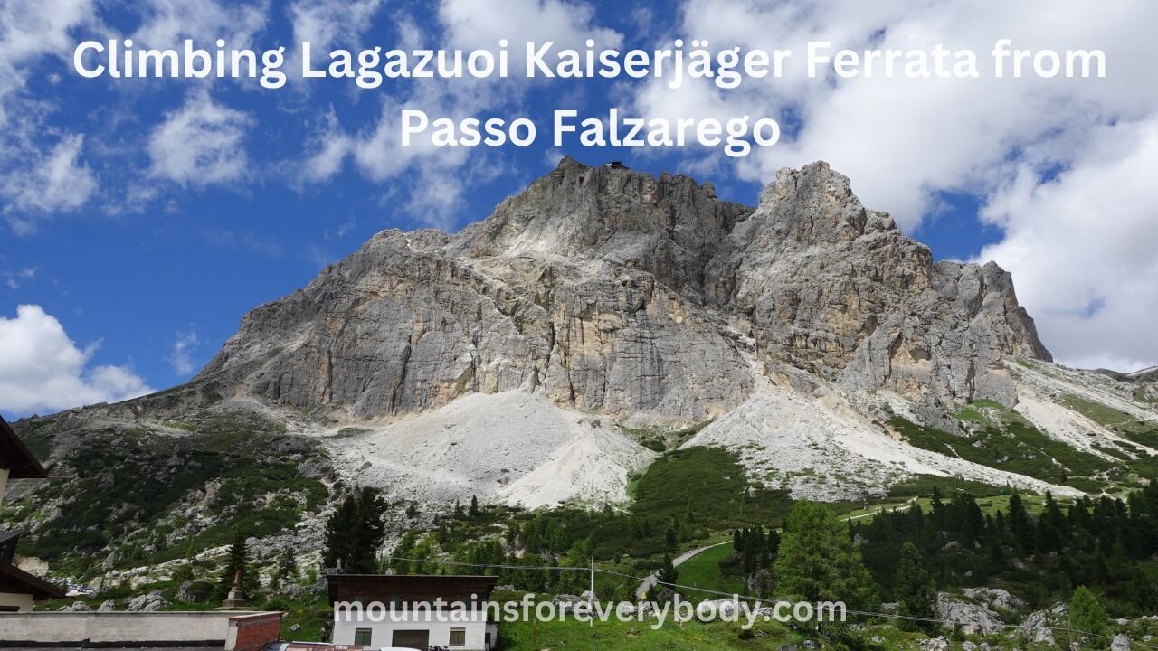 Climbing Lagazuoi Kaiserjäger Ferrata from Passo Falzarego