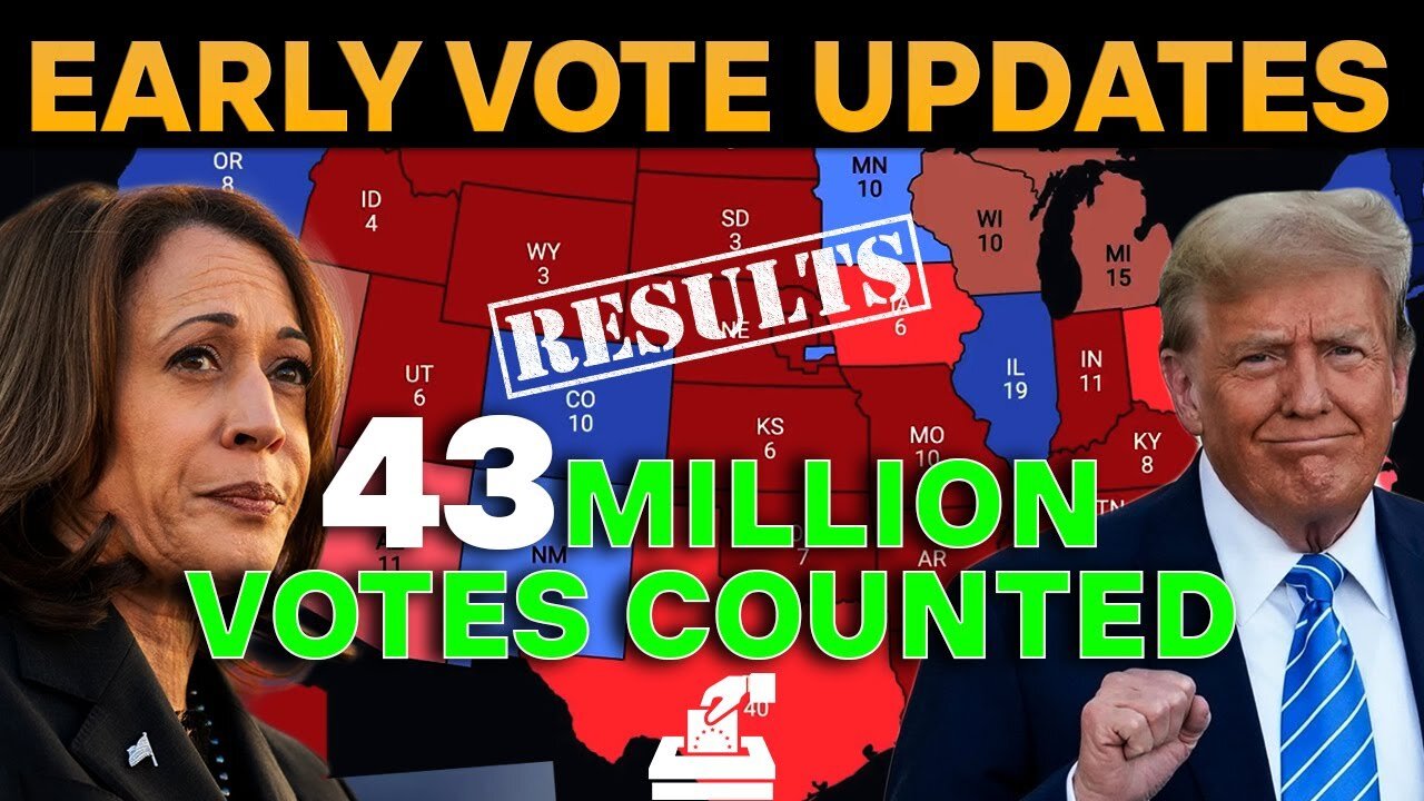 2024 Election Shock: 43 Million Votes Counted – Real-Time Map of Early Results! - 10/29/2024