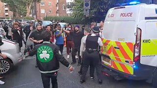 warning graphic.iran protest police bottled and protester beaten #london #metpolice