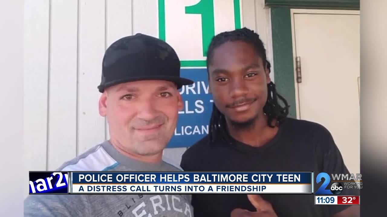 Police officer helps Baltimore teen following a distress call