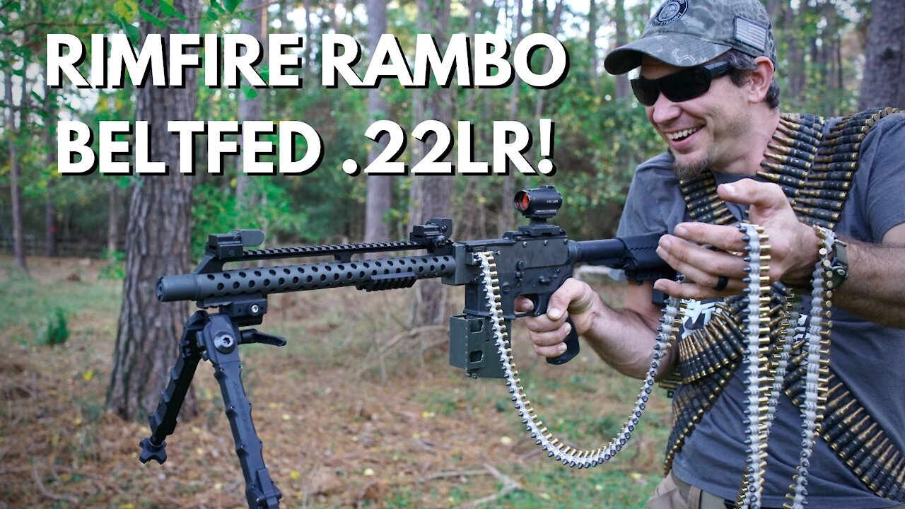 Full Auto Beltfed .22LR Machine Gun!