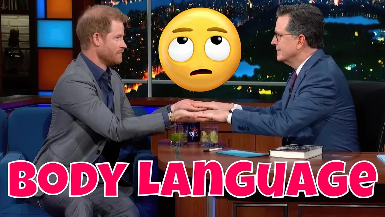 WATCH: Prince Harry Insufferable Stephen Colbert Interview - Body Language Analysis!