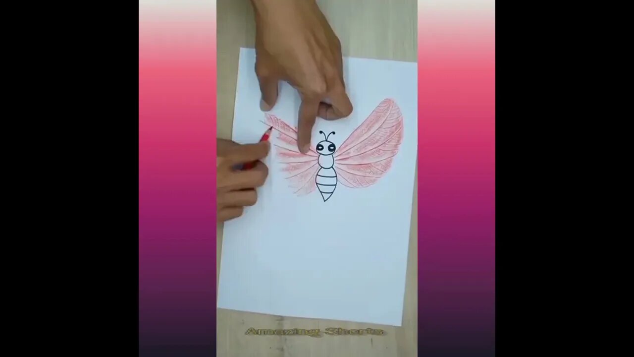 Amazing Drawing Work Butterfly 🦋 #shorts #short #drawing