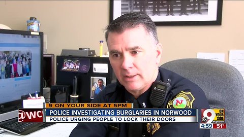 Norwood police investigating holiday burglaries