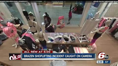 Brazen shoplifting incident at Victoria's Secret caught on camera