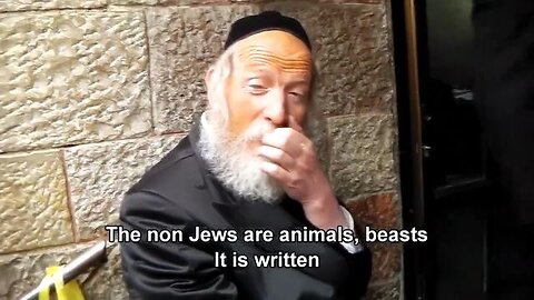 The non-jews are animals, are beasts. It is written