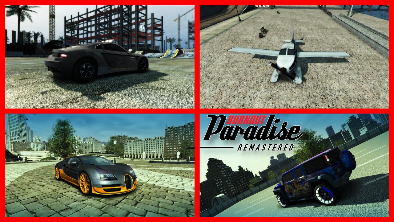 Veyron SS, Remixed Cars...and a helicopter? | RV2 Vehicles | Burnout Paradise Remastered