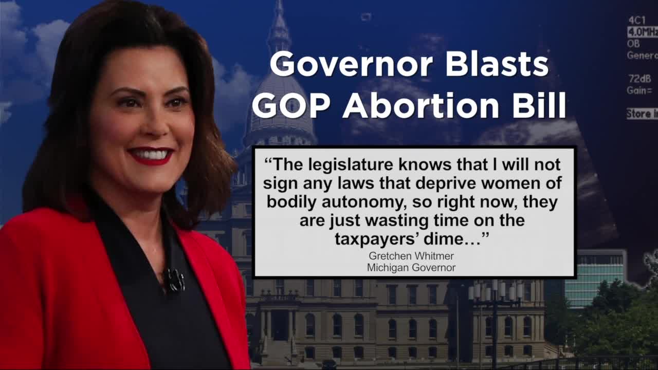 Gov. Whitmer says she'll veto abortion bill passed in state Senate