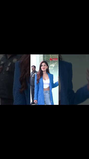 Karishma Sharma's Breathtaking Blue Outfit at T Series Office!