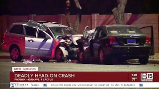 Deadly head-on crash near 43rd Avenue and Cactus Road