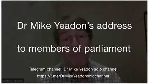 DR. MIKE YEADON'S CENSORED ADDRESS TO THE MEMBERS OF UK PARLIAMENT