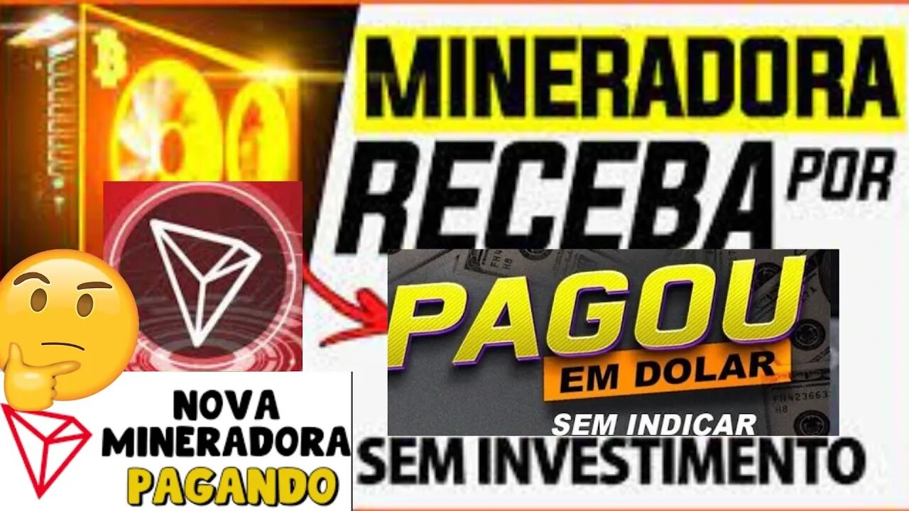 MINERADORA PROVA DE PAGAMENTO PAGA MESMO CRYPTO MOEDAS GRÁTIS CORRE ! TUTORIAL COMPLETO