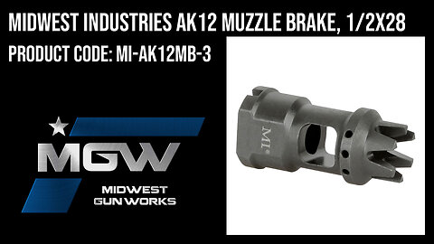 Midwest Industries AK12 Muzzle Brake, 1/2x28 - MI-AK12MB-3