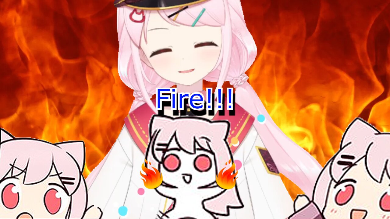 Vtuber Bell Nekonogi showing off her doodles & saying fire plus Hoo Hoo hoo