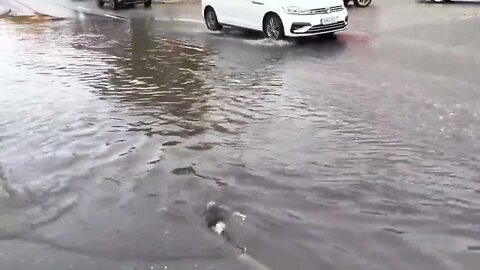 Unclogging storm drain. Multiple whirlpools. In the spirit of-9