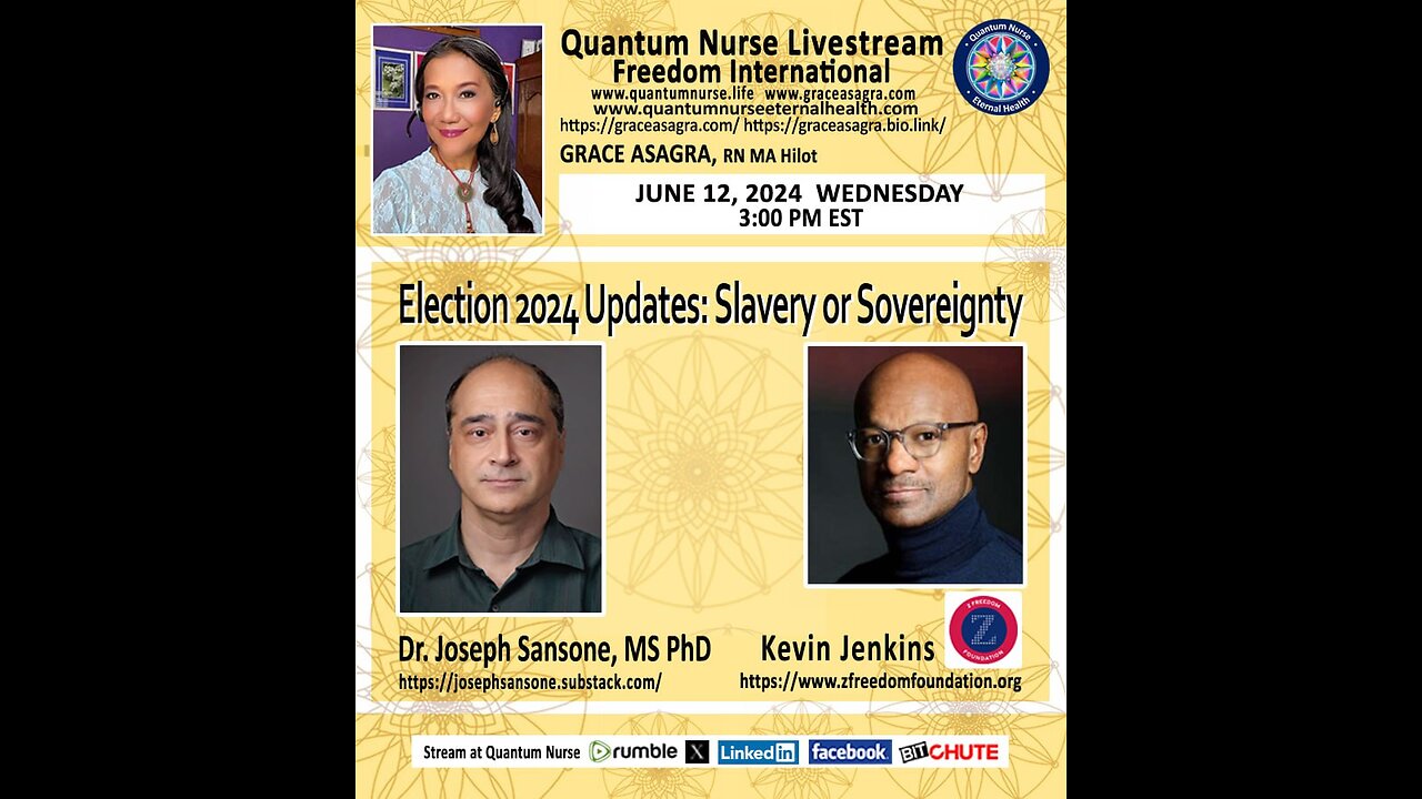 Dr. Joseph Sansone, PhD and Kevin Jenkins - Election 2024 Updates: Slavery or Sovereignty