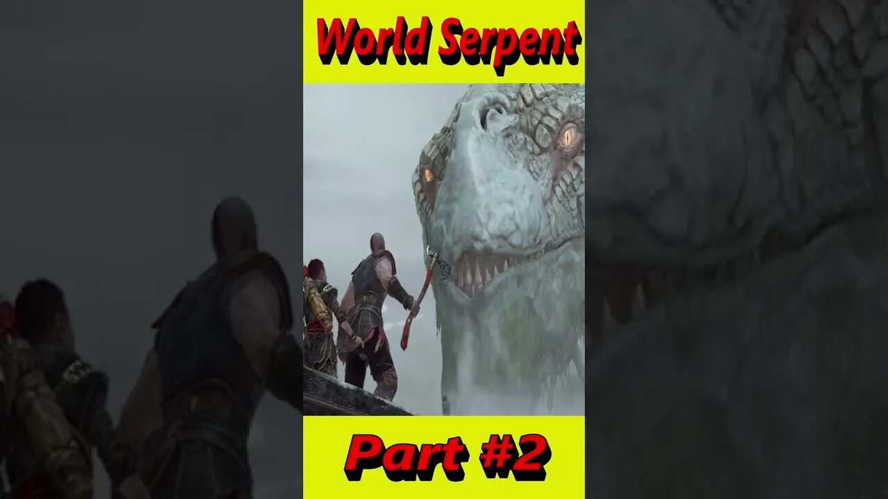 World Serpent in God Of war 😮😮 Part 2 #shorts #godofwar #worldserpent