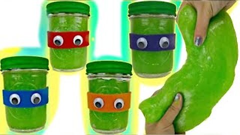 Teaching How to Make DIY TMNT Teenage Mutant Ninja Turtles Slime