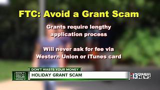 Holiday grant scam