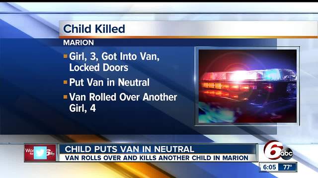 Child puts van into neutral, rolls over 4-year-old