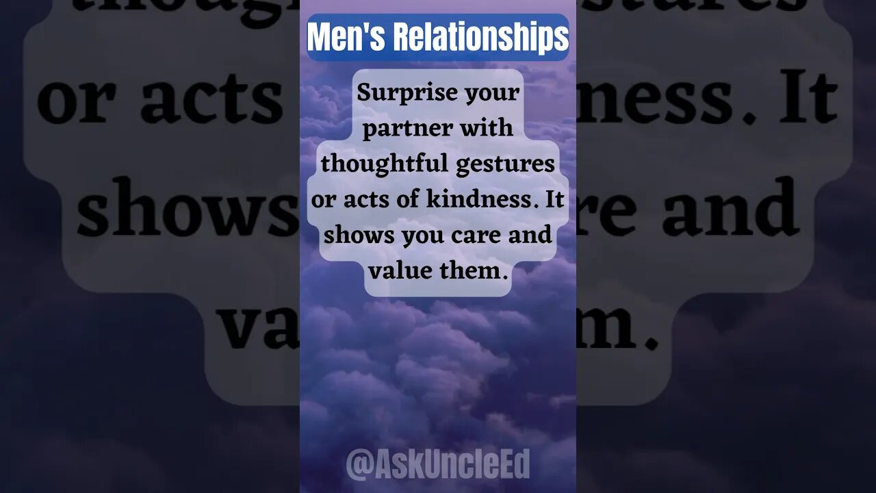 Men's Relationships : Surprises