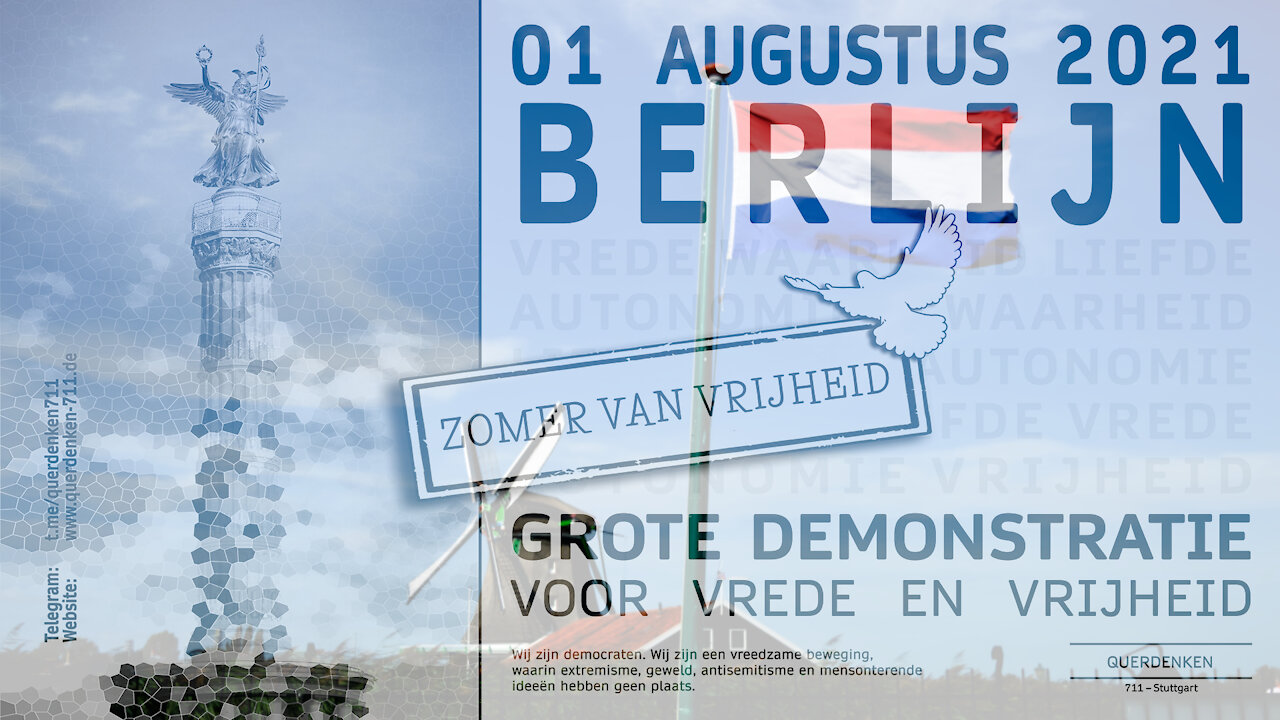 demonstratie in Berlijn op 01.08.2021: "Het jaar van vrijheid en vrede"