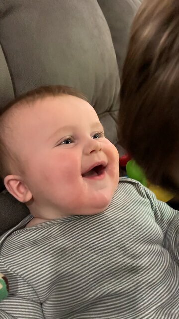 Adorable baby giggles 👶