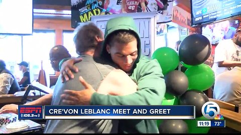 Cre'von LeBlanc hold meet and greet 3/30