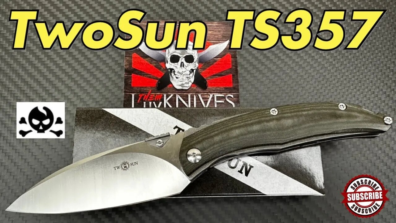 TwoSun TS357 Max Tkachuk design micarta / Titanium liner lock