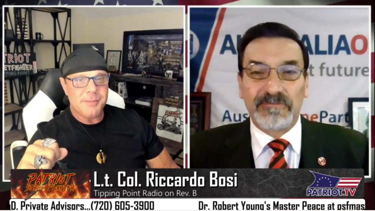 🔥 HARD HITTING INFO w/ Lt Col Riccardo Bosi, Australian Special Forces - JFK Jr, Ayn Rand, John Gault (8/26/24) w/ Host Patriot Streetfighter