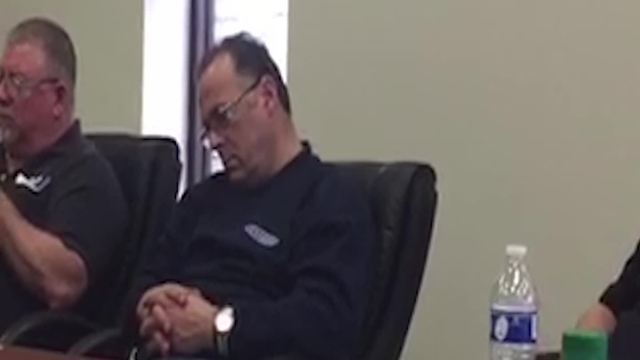 Man Falls Asleep During Office Meeting