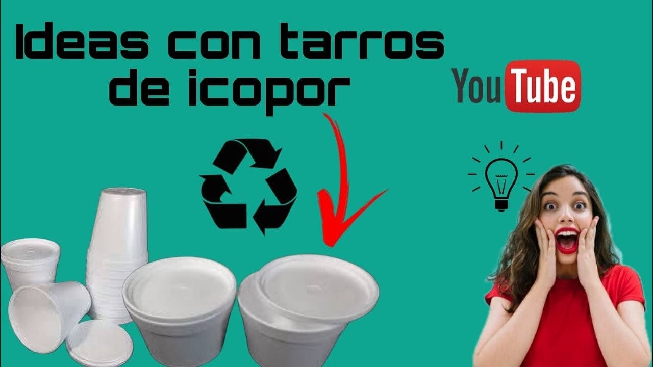 IDEA CON TARRO DE ICOPOR_DIY_Manualidades_IDEA WITH ICOPORE JAR_DIY_