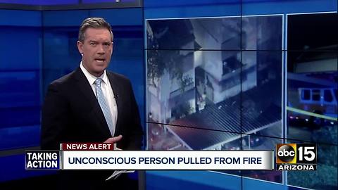 Unconscious man pulled from Glendale apartment fire