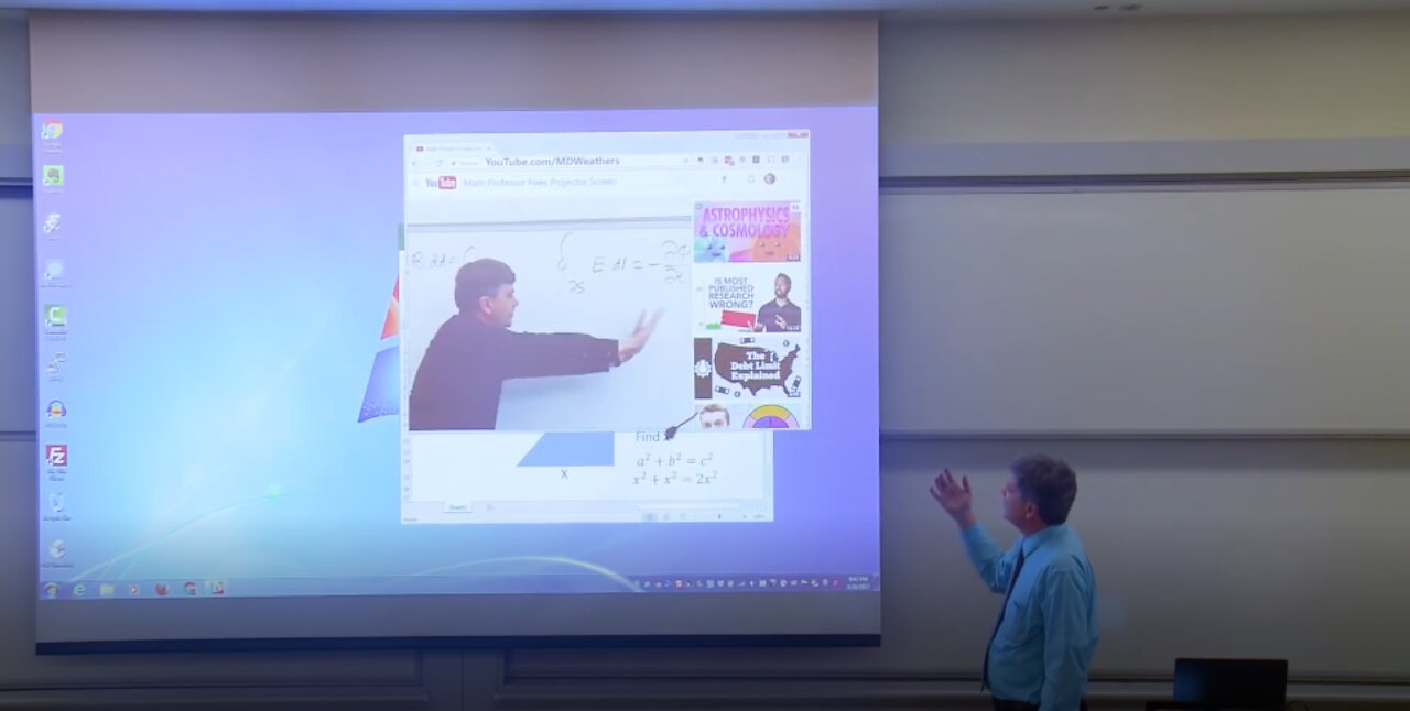 Math Professor Fixes Projector Screen (April Fools) The Best