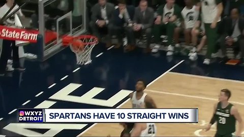 Tom Izzo happy with 10 straight wins, wants to keep pushing his guys