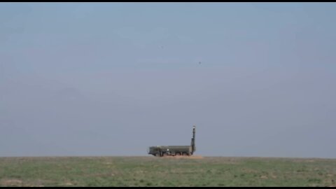 An Iskander complex fires a missile