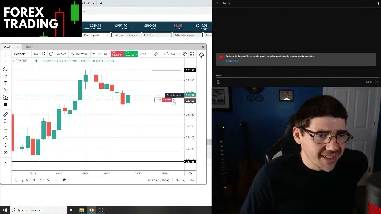 Live Day Trading $1000 Forex Account | USD/CHF, GBP/USD (2.92% Profit)