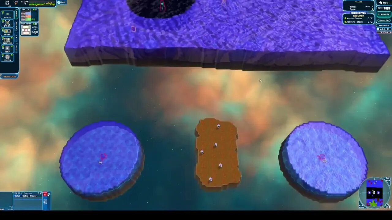 Creeper World 4: Colonies map Halves